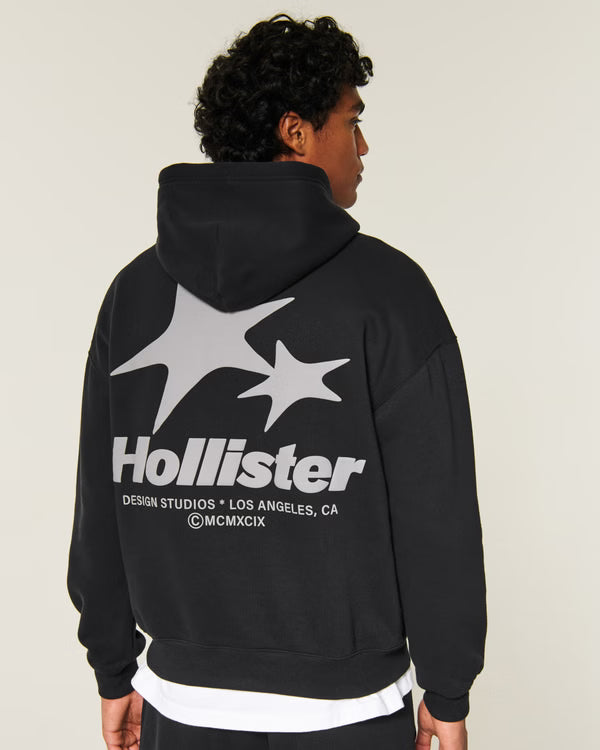 Hollister - Boxy Logo Graphic Hoodie