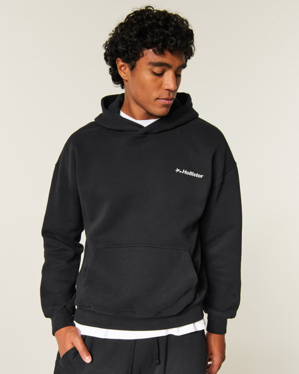 Hollister - Boxy Logo Graphic Hoodie