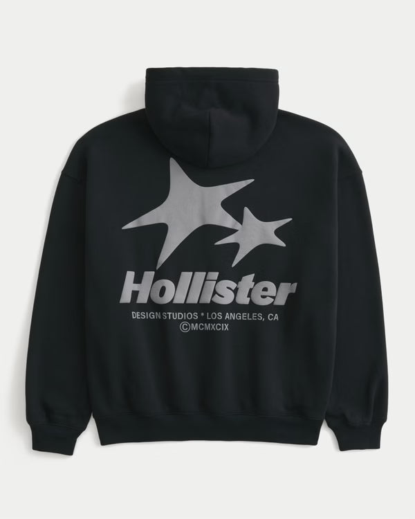 Hollister - Boxy Logo Graphic Hoodie