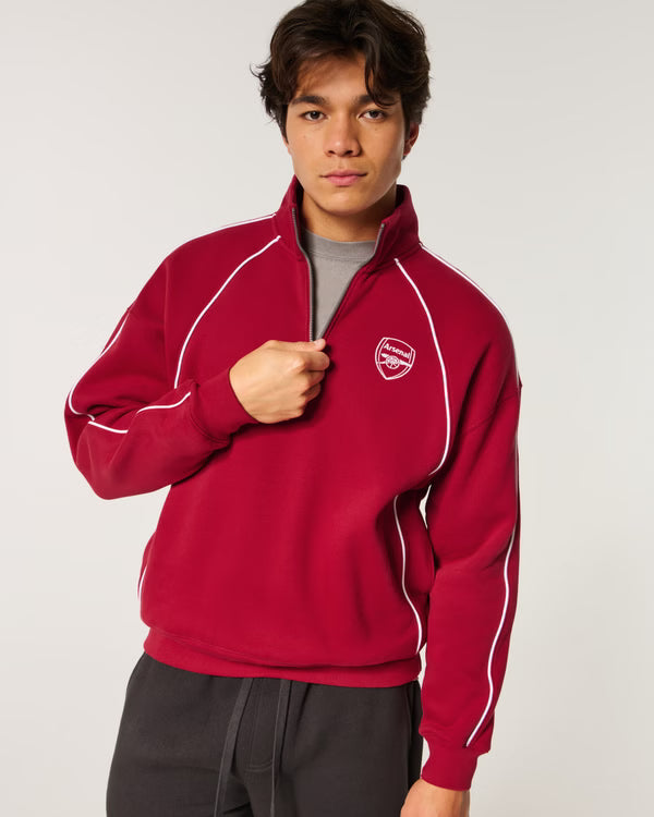 Hollister - Quarter-Zip Arsenal F.C. Graphic Sweatshirt
