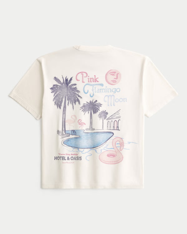 Hollister - Boxy Captain Chomps Graphic Tee