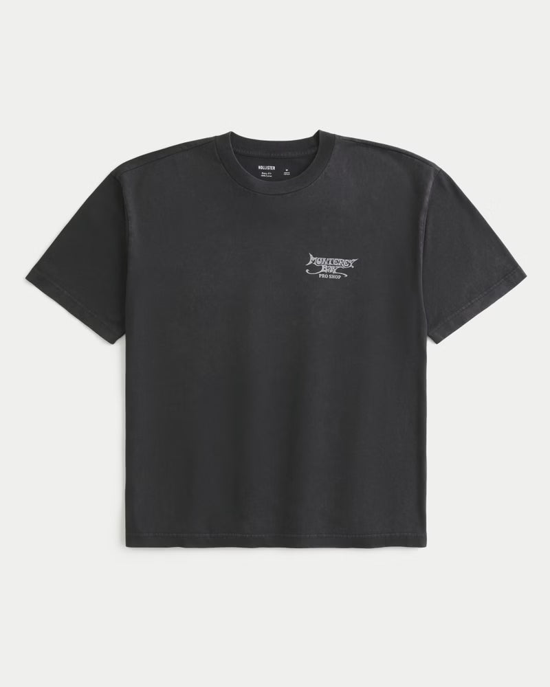 Hollister - Boxy Captain Chomps Graphic Tee