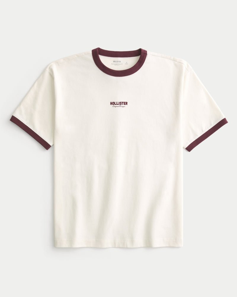 Hollister - Boxy Heavyweight Logo Graphic Tee IMMEDIATE - Brandatak Store