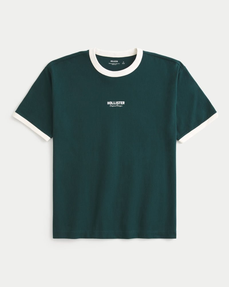 Hollister - Boxy Heavyweight Logo Graphic Tee IMMEDIATE - Brandatak Store