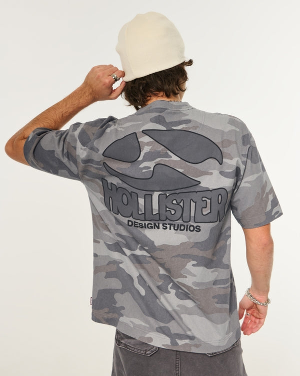 Hollister - Boxy Heavyweight Logo Graphic Tee
