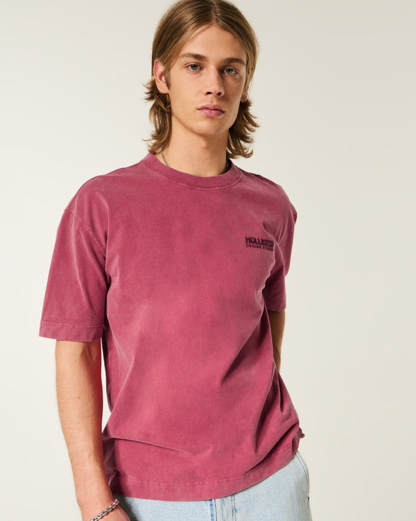 Hollister - Boxy Heavyweight Logo Graphic Tee