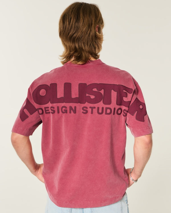 Hollister - Boxy Heavyweight Logo Graphic Tee