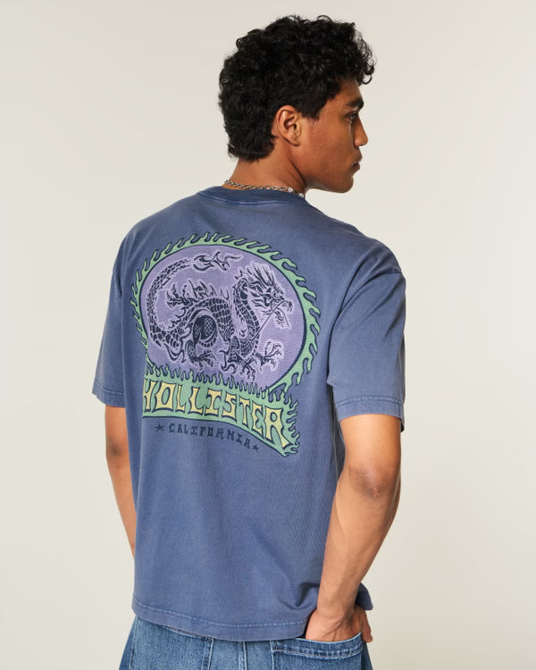 Hollister - Boxy Logo Graphic Tee