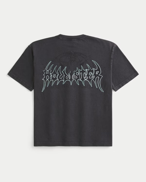 Hollister - Boxy Logo Graphic Tee