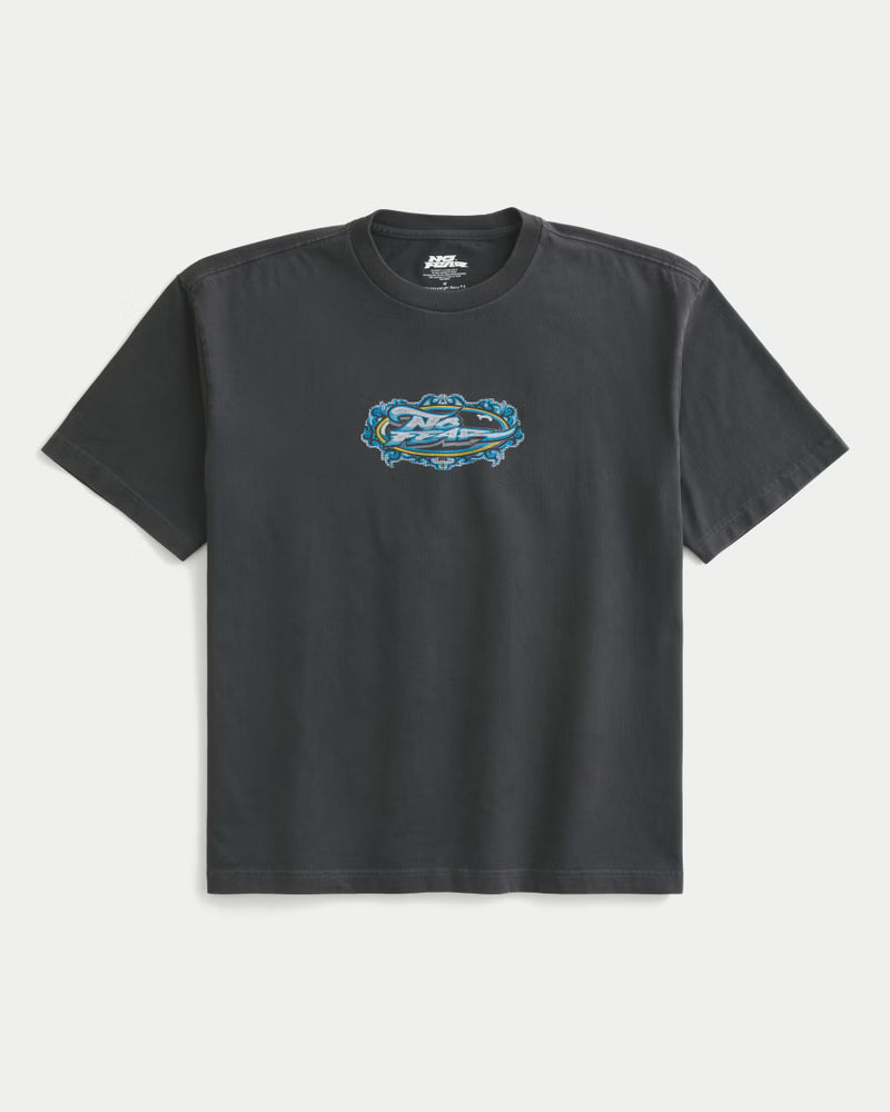 Hollister - Boxy Heavyweight Logo Graphic Tee