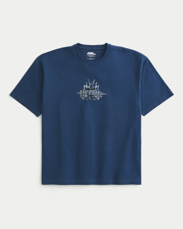 Hollister - Boxy Heavyweight Logo Graphic Tee
