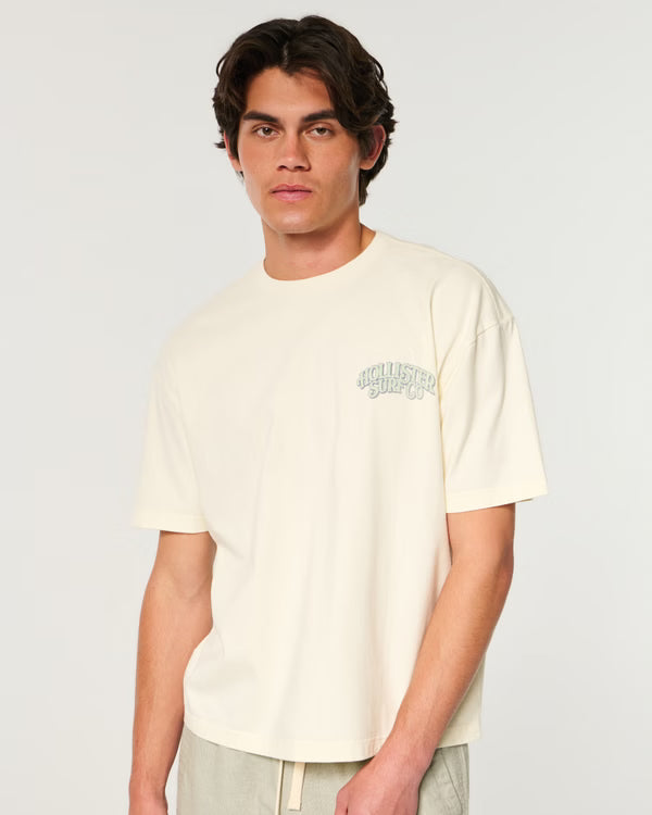 Hollister - Boxy Heavyweight Logo Graphic Tee