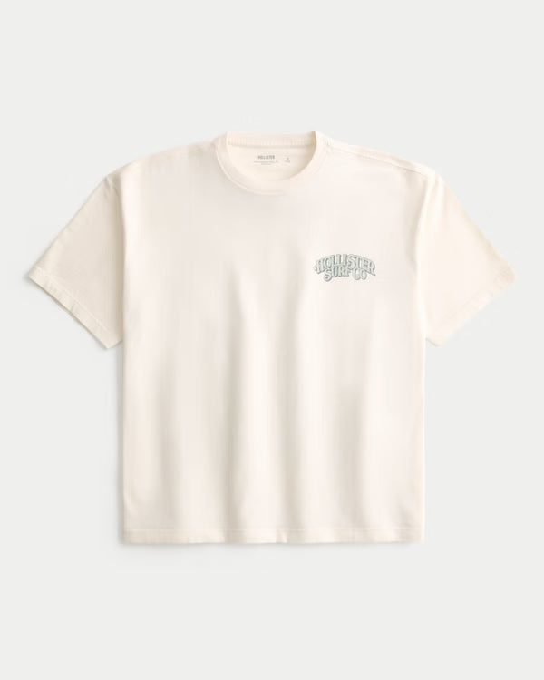 Hollister - Boxy Heavyweight Logo Graphic Tee