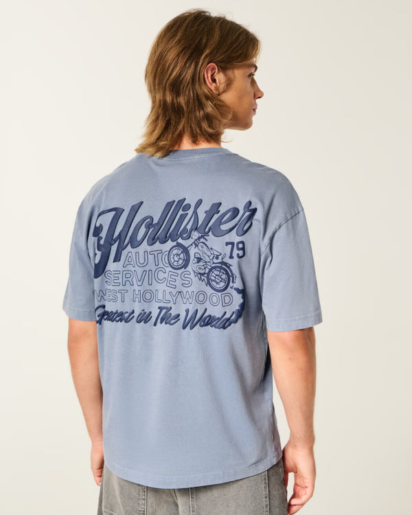 Hollister - Boxy Cotton Logo Graphic Tee
