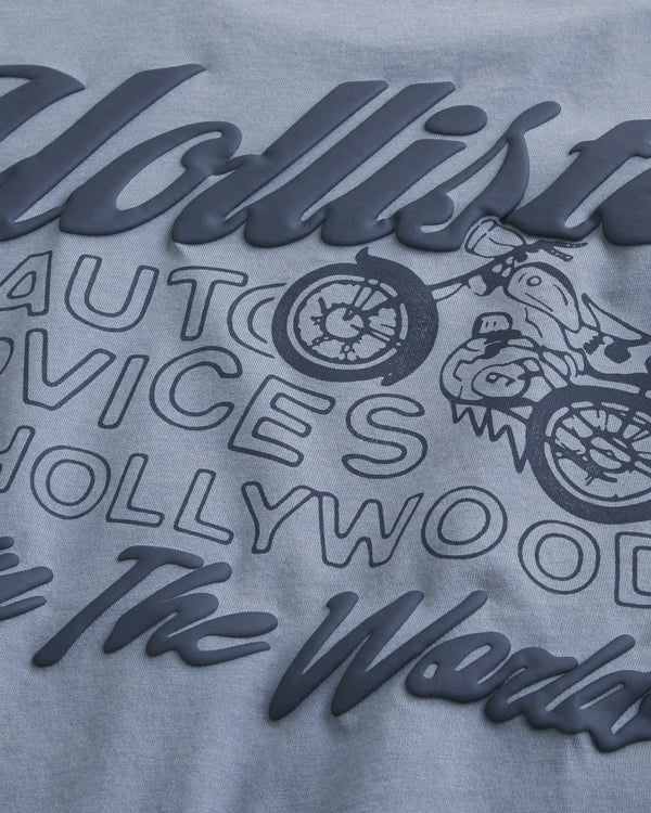 Hollister - Boxy Cotton Logo Graphic Tee