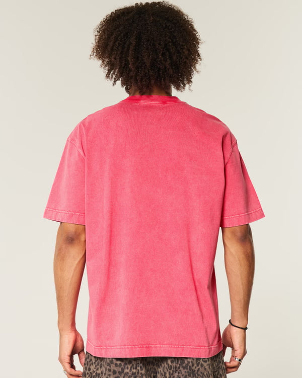 Hollister - Boxy Heavyweight Washed Cotton Crew T-Shirt