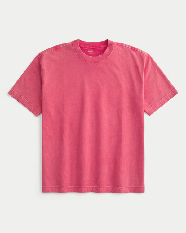 Hollister - Boxy Heavyweight Washed Cotton Crew T-Shirt
