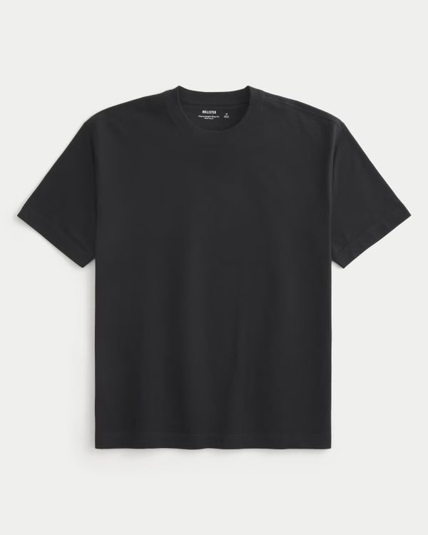 Hollister - Boxy Heavyweight Washed Cotton Crew T-Shirt