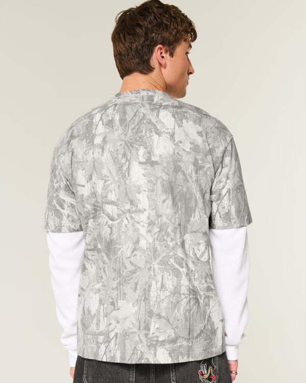 Hollister - Boxy Heavyweight Washed Cotton Crew T-Shirt