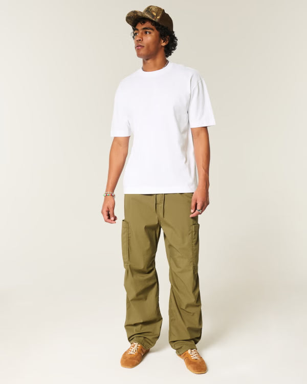 Hollister - Boxy Heavyweight Washed Cotton Crew T-Shirt