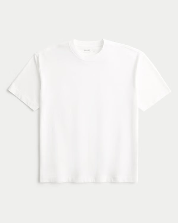 Hollister - Boxy Heavyweight Washed Cotton Crew T-Shirt