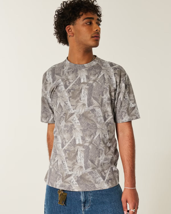 Hollister - Boxy Heavyweight Washed Cotton Crew T-Shirt