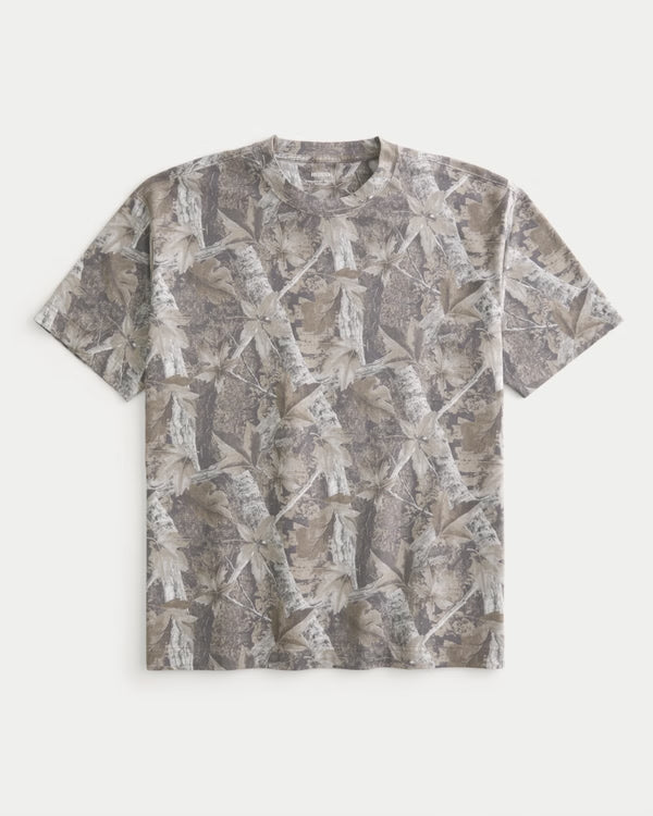 Hollister - Boxy Heavyweight Washed Cotton Crew T-Shirt