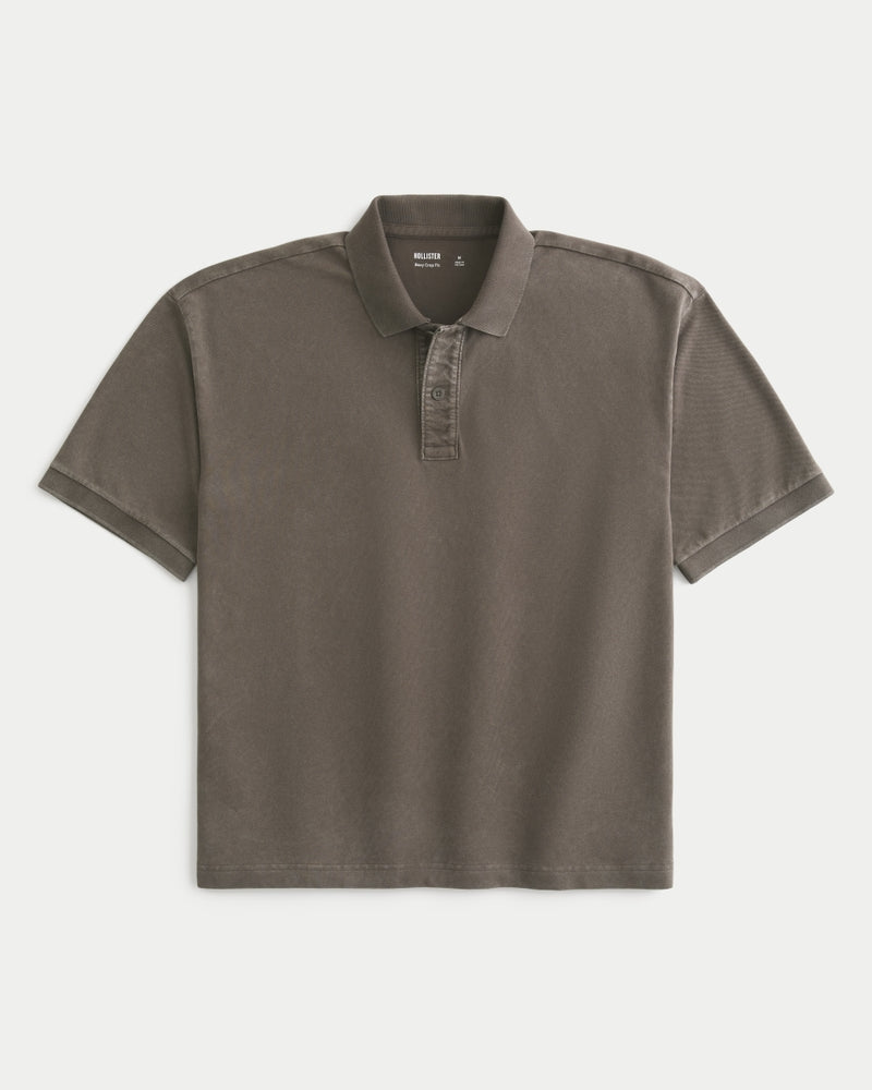 Boxy Crop Washed Polo