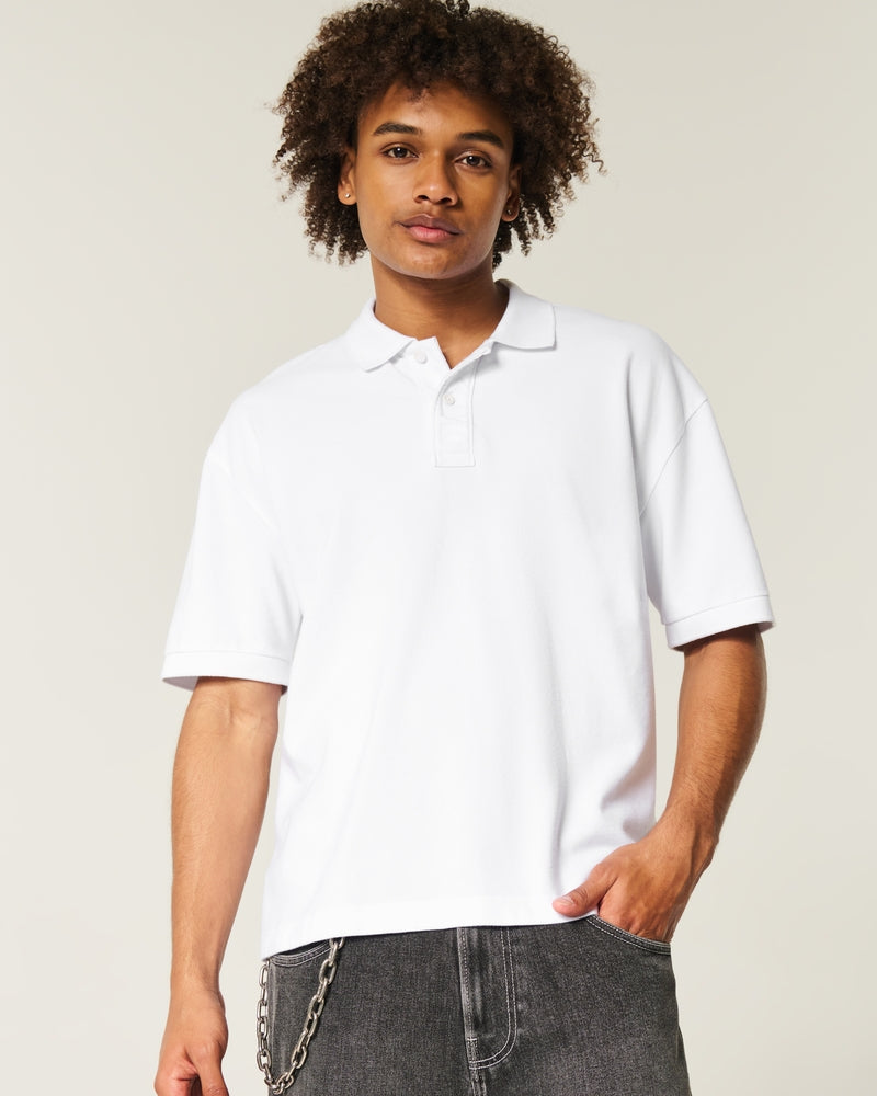 Boxy Crop Washed Polo