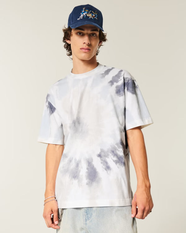 Hollister - Boxy Heavyweight Washed Cotton Crew T-Shirt