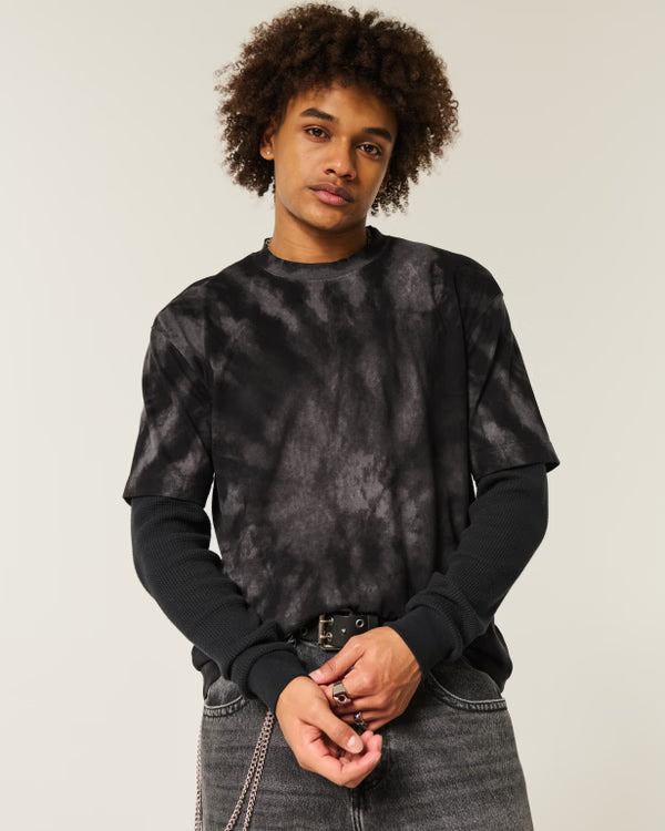Hollister - Boxy Heavyweight Washed Cotton Crew T-Shirt