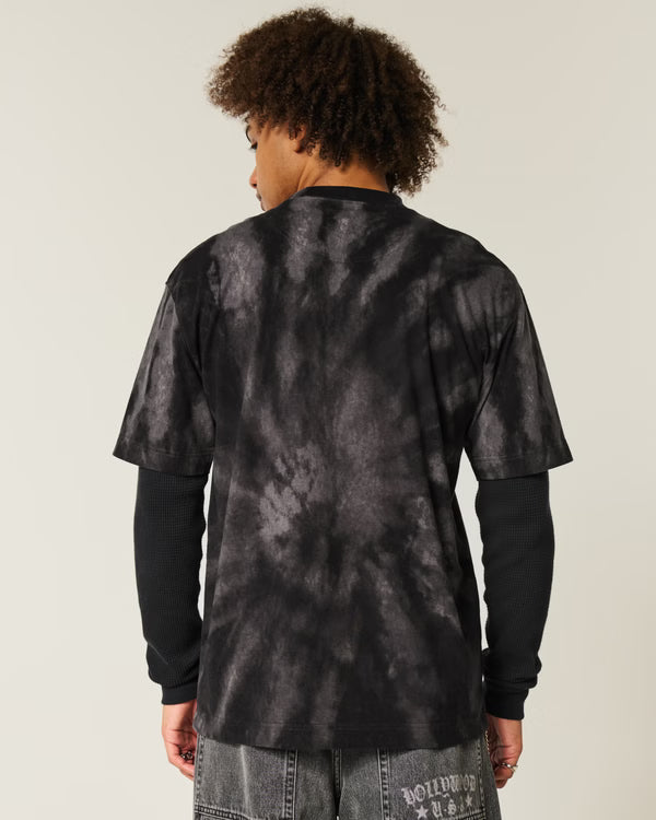 Hollister - Boxy Heavyweight Washed Cotton Crew T-Shirt
