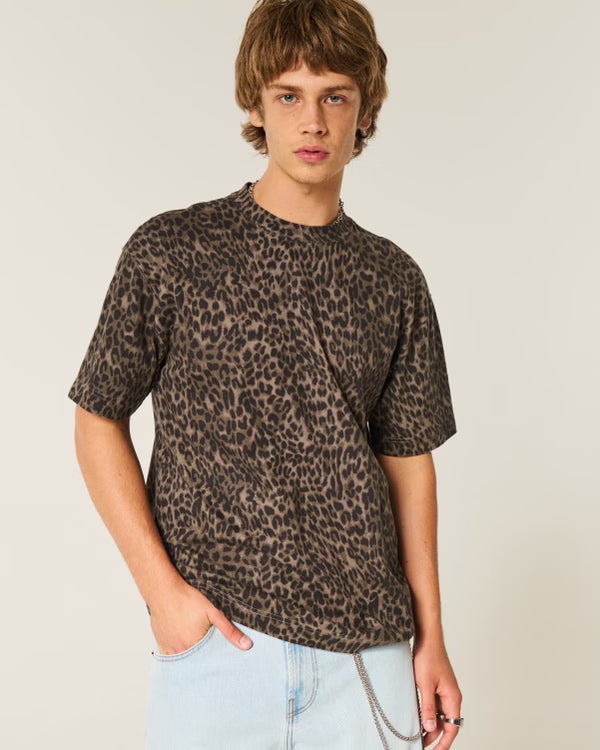 Hollister - Boxy Heavyweight Washed Cotton Crew T-Shirt