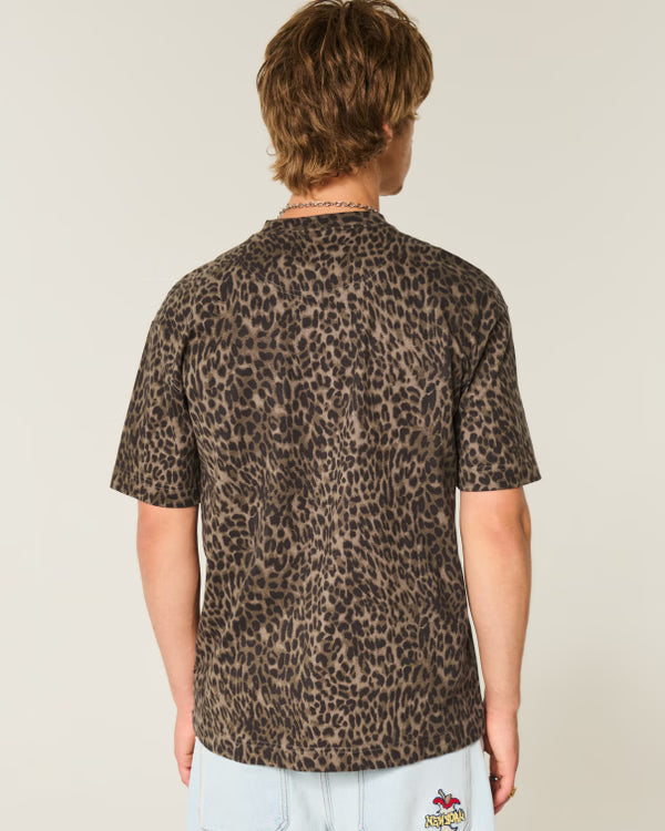 Hollister - Boxy Heavyweight Washed Cotton Crew T-Shirt
