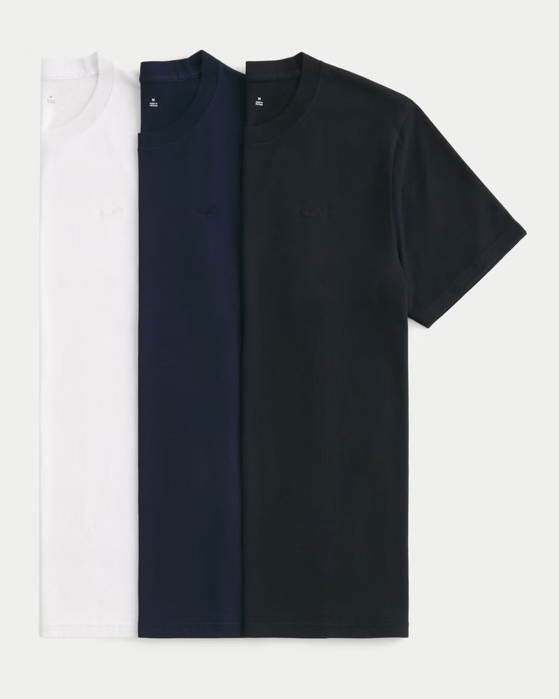 Hollister - Icon Crew T-Shirt 3-Pack IMMEDIATE