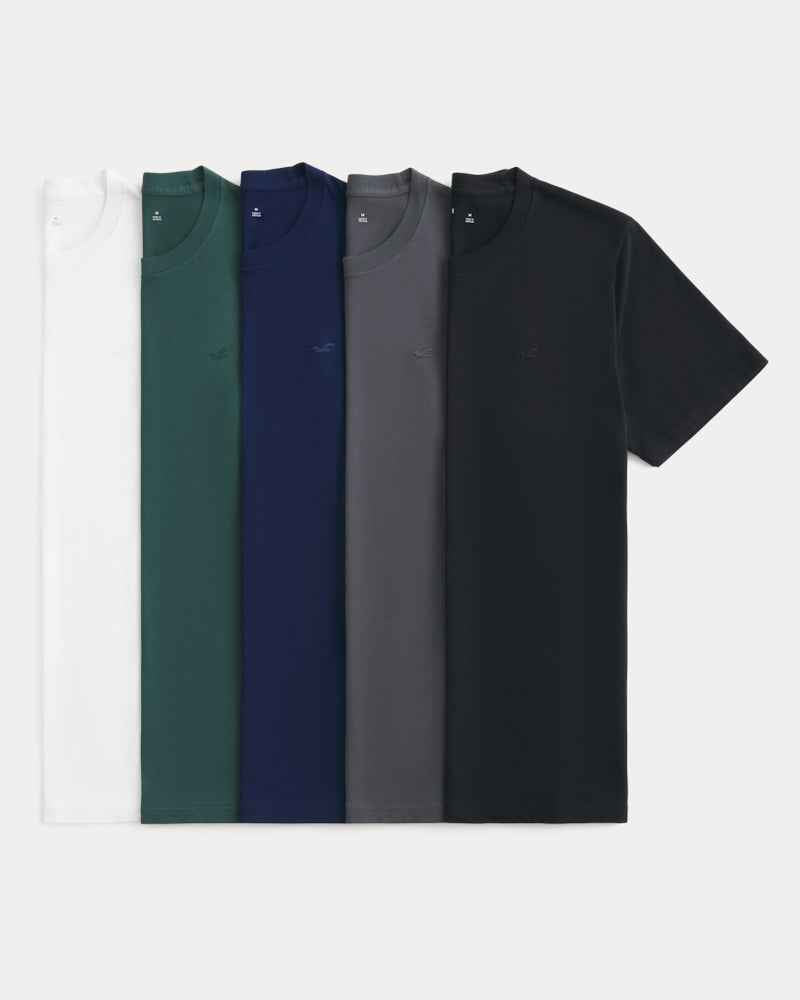 Hollister - Icon Crew T-Shirt 5-Pack IMMEDIATE