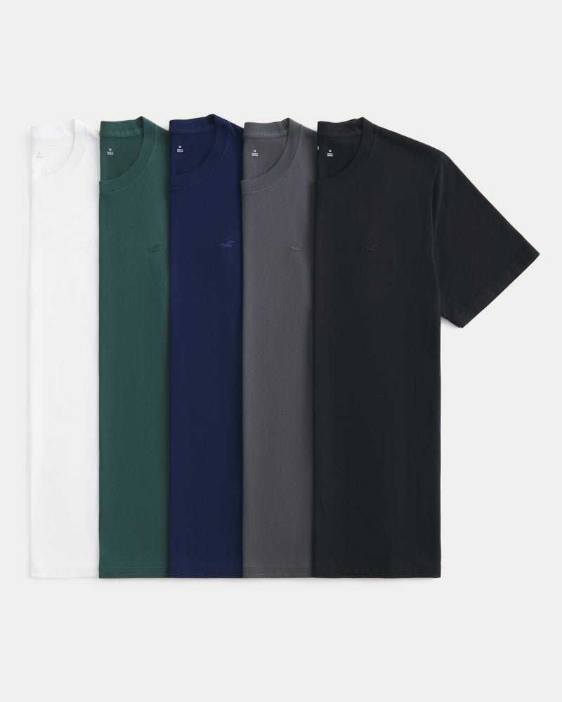 Hollister - Icon Crew T-Shirt 5-Pack