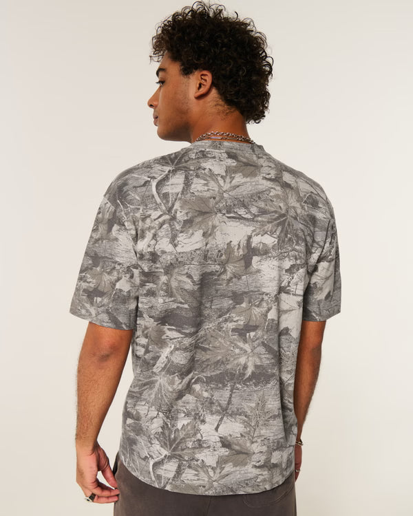 Hollister - Boxy Heavyweight Washed Cotton Crew T-Shirt