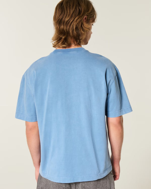 Hollister - Boxy Heavyweight Washed Cotton Crew T-Shirt