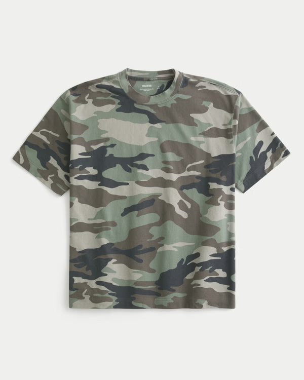 Hollister - Boxy Heavyweight Washed Cotton Crew T-Shirt