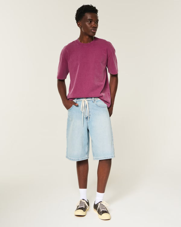 Hollister - Boxy Heavyweight Washed Cotton Crew T-Shirt