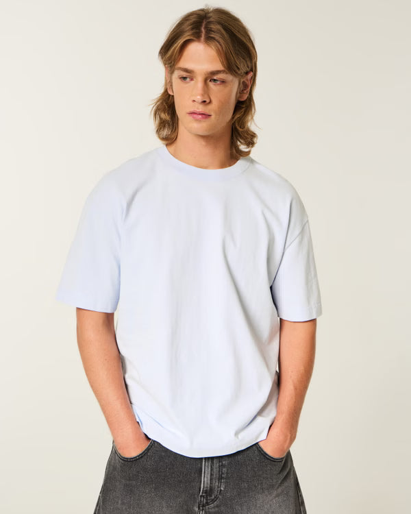 Hollister - Boxy Heavyweight Cotton Crew T-Shirt