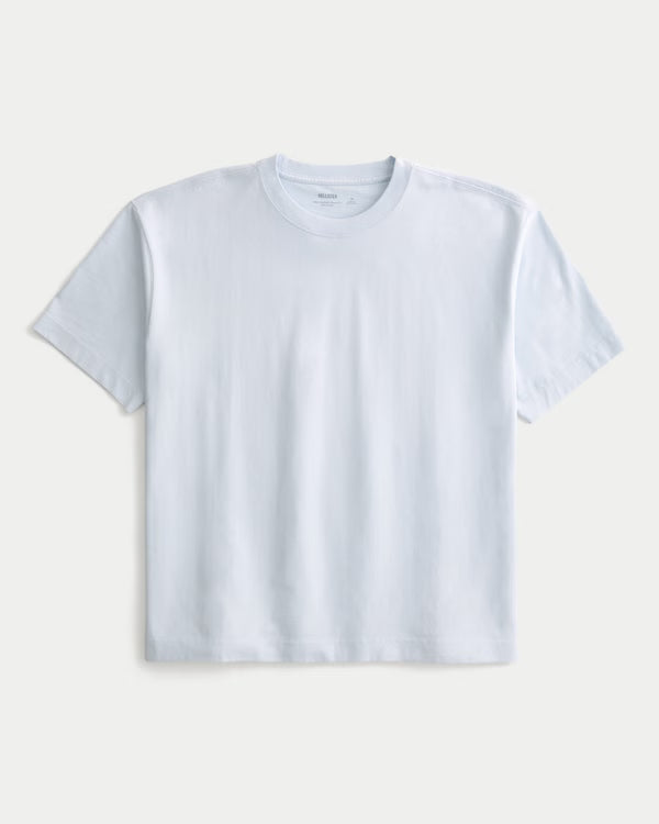 Hollister - Boxy Heavyweight Cotton Crew T-Shirt