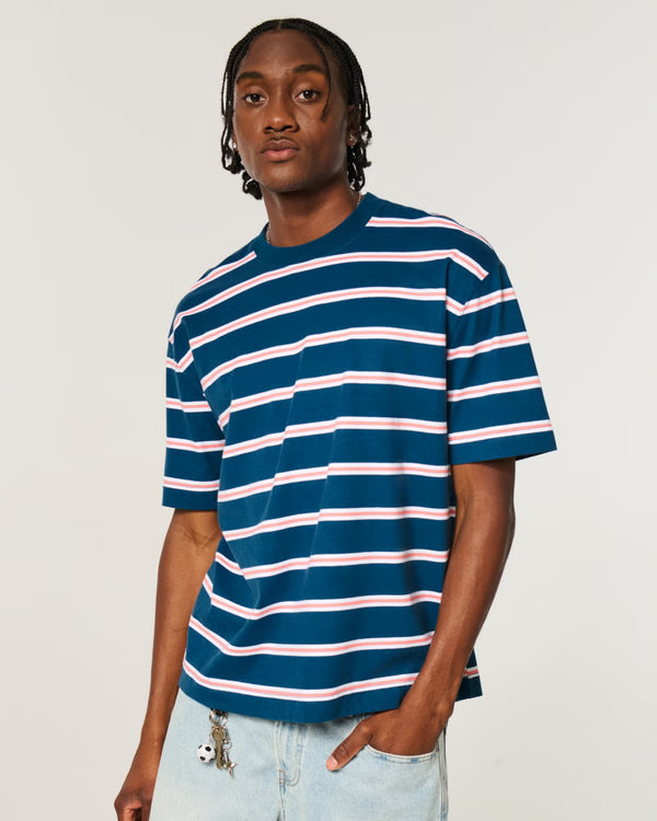 Hollister - Boxy Heavyweight Washed Cotton Crew T-Shirt