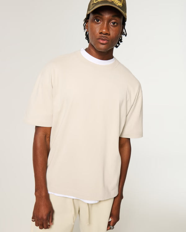 Hollister - Boxy Heavyweight Cotton Crew T-Shirt