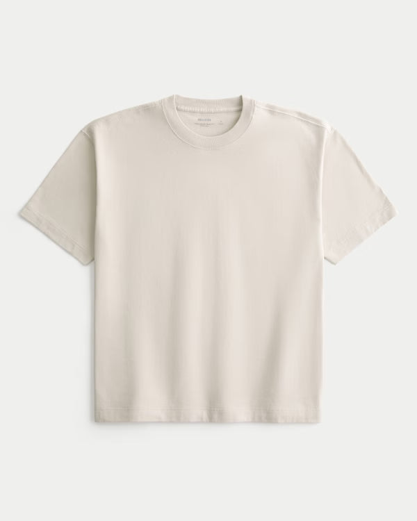 Hollister - Boxy Heavyweight Cotton Crew T-Shirt