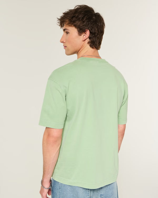 Hollister - Boxy Heavyweight Cotton Crew T-Shirt