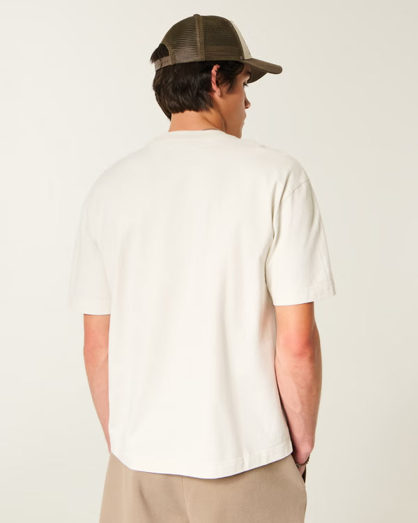 Hollister - Boxy Heavyweight Washed Cotton Crew T-Shirt