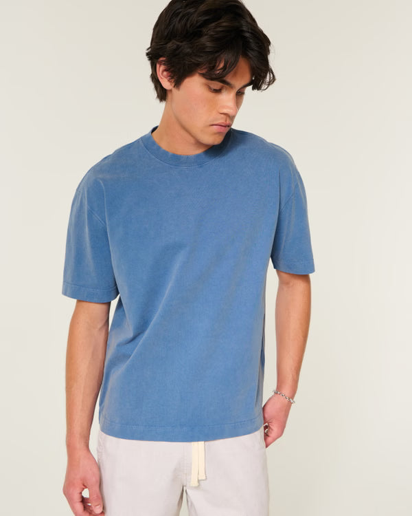 Hollister - Boxy Heavyweight Washed Cotton Crew T-Shirt
