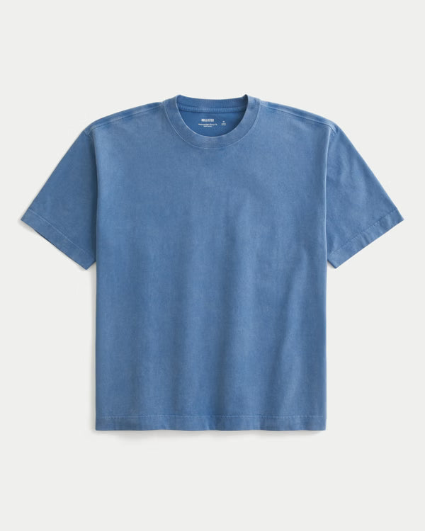 Hollister - Boxy Heavyweight Washed Cotton Crew T-Shirt